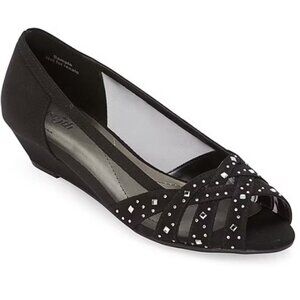 East 5th NEW Sz. 7.5W Women's Rainley slip-on Black shoes sparkle mirror accents